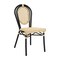 Merrick Lane Toulon Stacking Thonet Bistro Style Chair, PE Cane Rattan Seat, and Metal Frame for Indoor/Outdoor Use